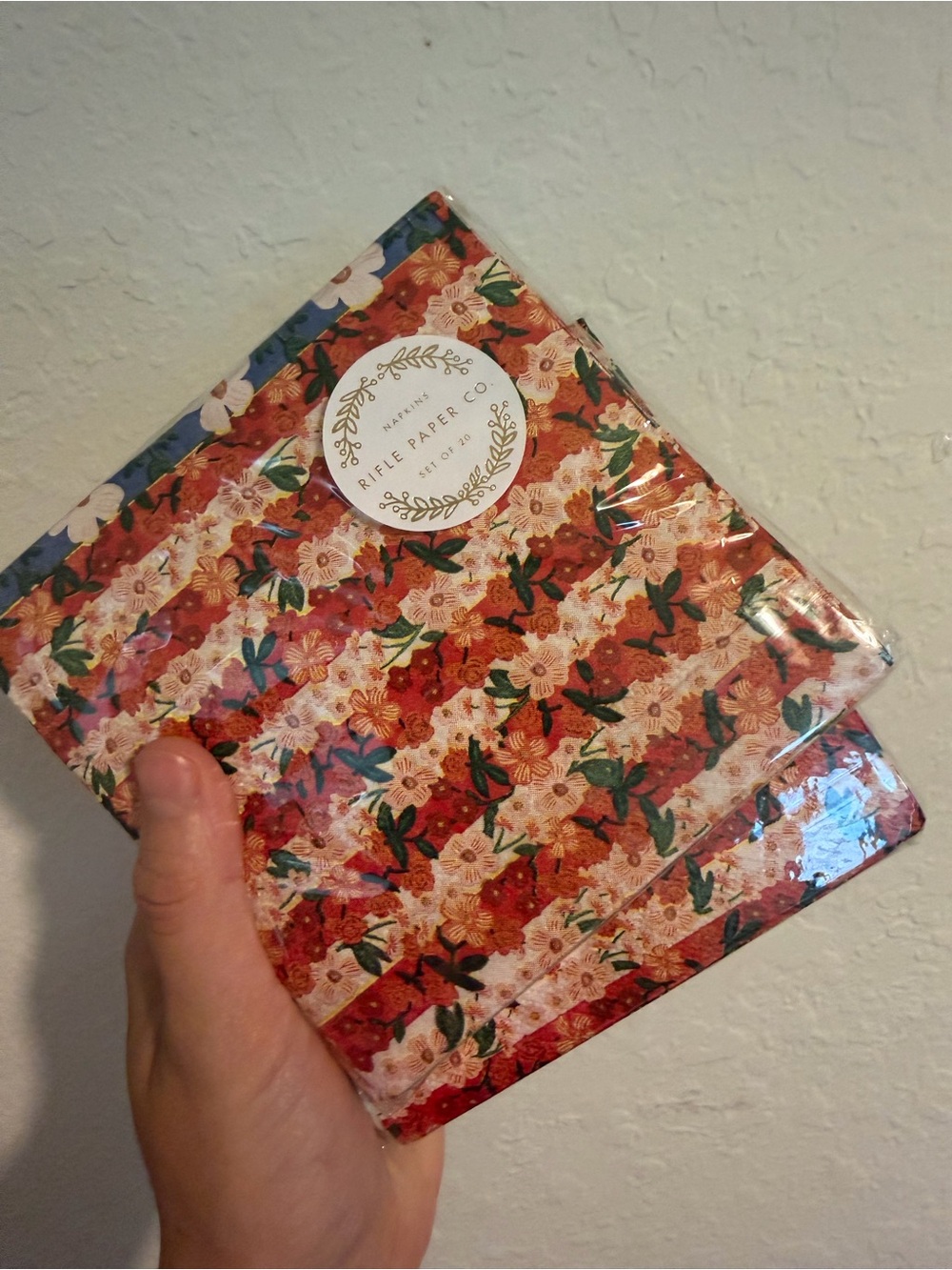 2 pack Rifle Paper Co. Red Floral Paper Napkins - Pack of Decorative Napkins